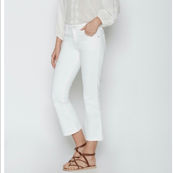 Joie White Cropped Jeans - Picture 1 of 8
